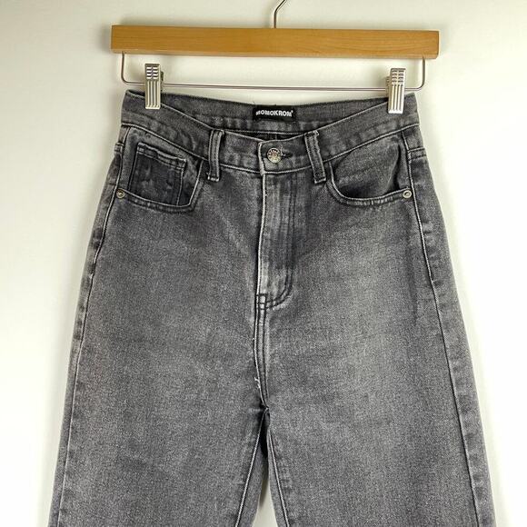 momokrom Denim - MomoKrom Black High Waisted Distressed Jeans Size UK 8